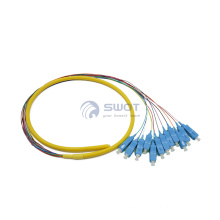 Wanbao 1m SC UPC SM 12 fiber distribution style breakout pigtail